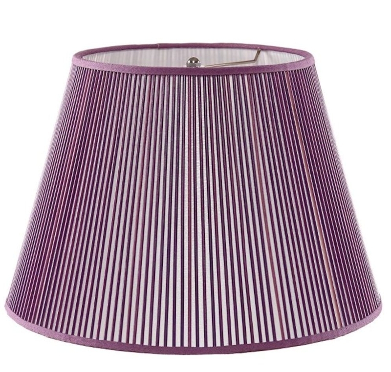 Vibrant Purple Empire Lampshade, White Lining, Flared Shape