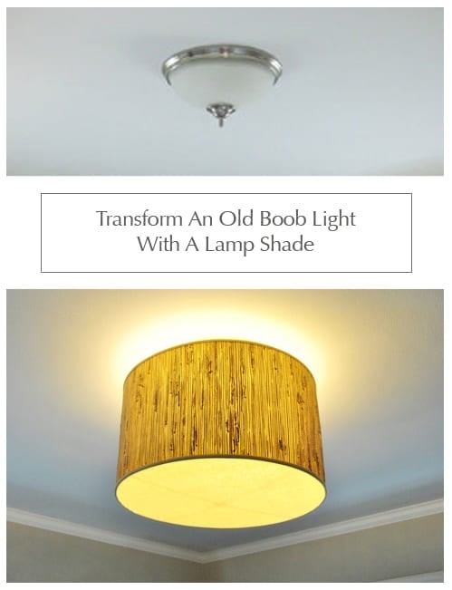 White Drum Flush Mount Light Integrated Diffuser Fabric Shade