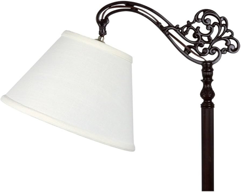 White Linen Empire Lamp Shade Tapered Uno Fitter
