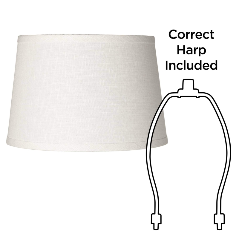 White Tapered Drum Lamp Shade with Complete Hardware Kit