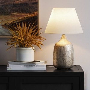 White Textured Empire Lamp Shade with Uno Fitter Attachment