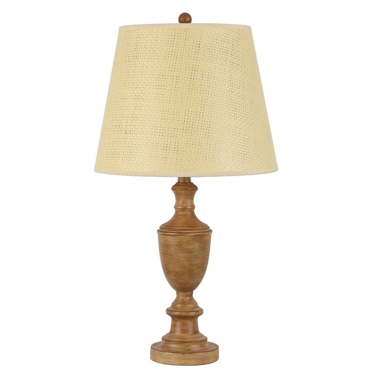 Woven Paper Lamp Shade Natural Rattan Look Tapered Drum Boho Style