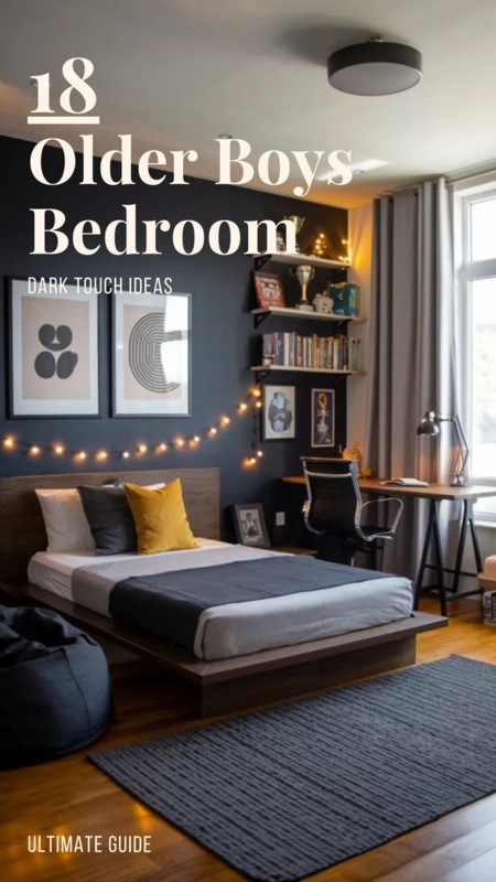 18 Older Boys Bedrooms Decor Ideas & Dark Touch Style for Teenage Boys