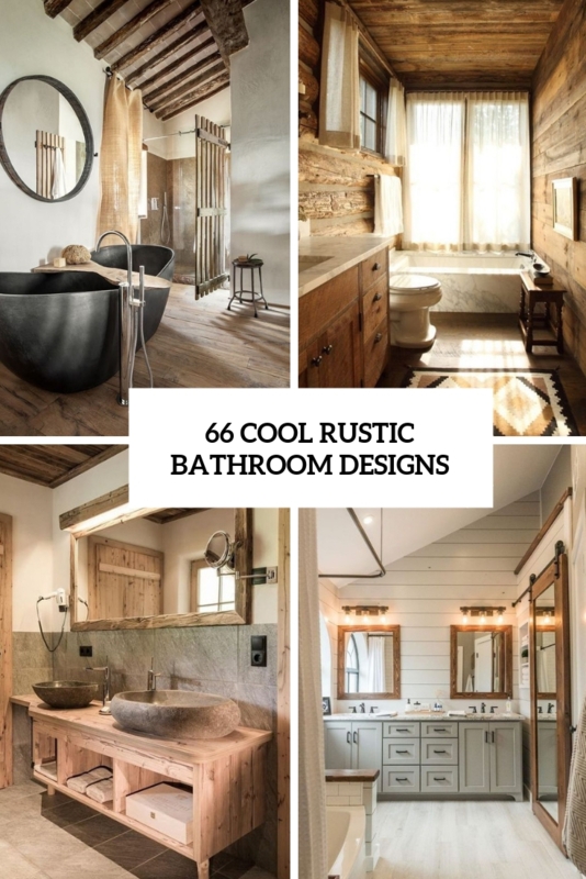 66 Cool Rustic Bathroom Designs - DigsDigs