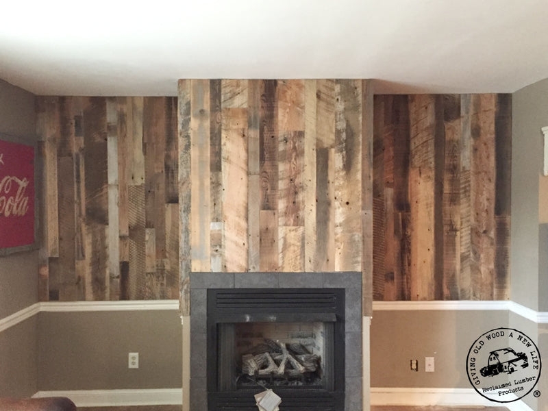 Accent Wall Paneling - Idaho Barn Wood Blend | Reclaimed Lumber Products