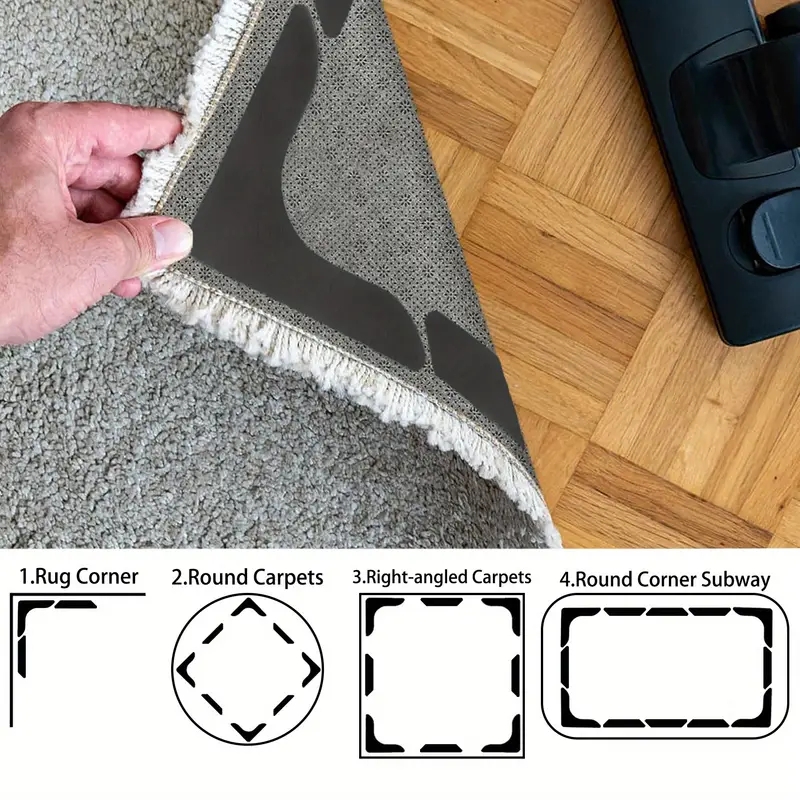 Adhesive Mesh Rug Pad Low Profile Gripper For Wood Floors
