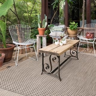 Aqua Abstract Chevron Indoor Outdoor Area Rug Coastal Boho.