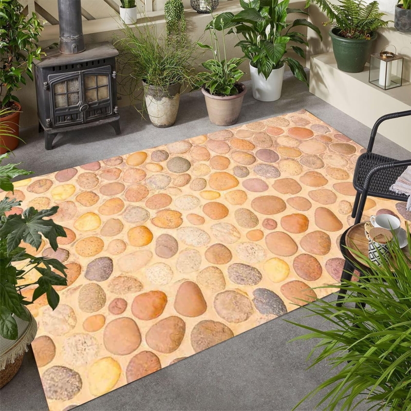 Area Rug 3D Illusion Beach Pattern Photorealistic Coastal