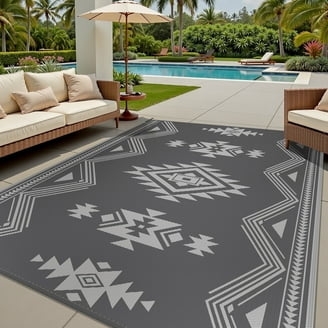 Area Rug Aztec Motifs Round Shape Emerald Green Border, Bohemian Eclectic