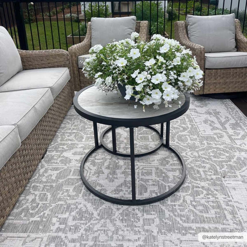 Area Rug Beige Subtle Geometric Lattice Pattern Minimalist Durable