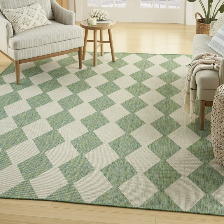 Area Rug: Bold Botanical Floral Pattern, Navy Teal Contrast