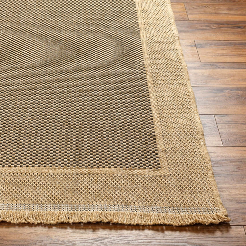 Area Rug Bold Trellis Geometric Beige Charcoal Indoor Outdoor