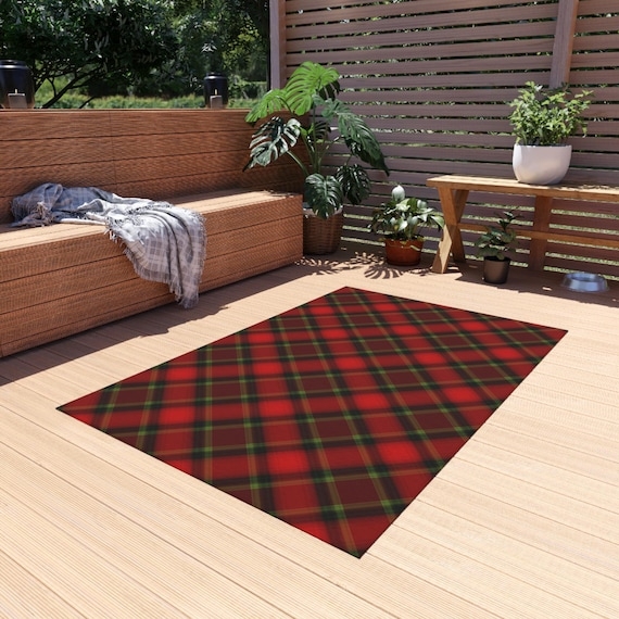 Area Rug Buffalo Check Pattern Bold Contrast Farmhouse Plaid Porch Rug