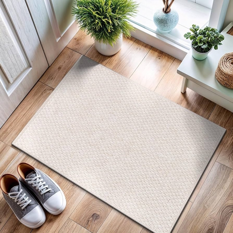 Area Rug Chunky Woven Jute Style Farmhouse Entryway Decor Natural Fiber