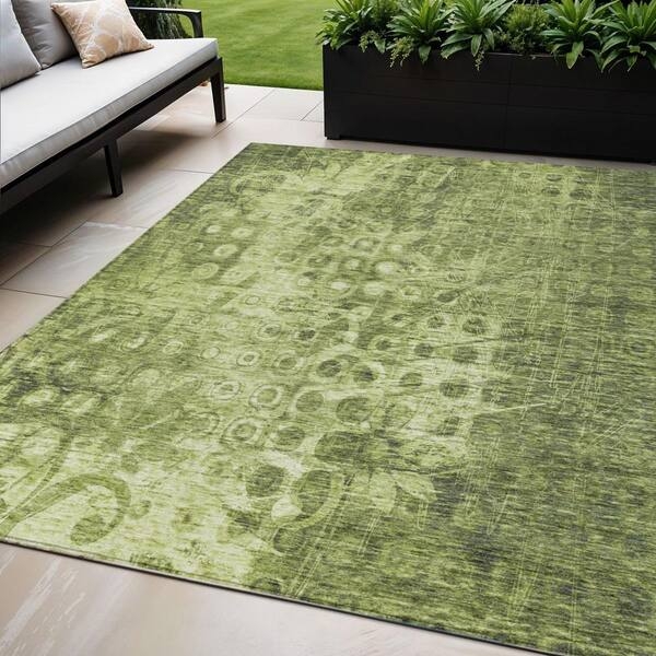Area Rug Cream Ikat Pattern Flat Weave Bohemian Patio Mat