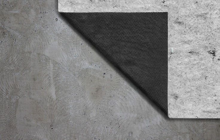 Area Rug: Creamy White Neutral Foundation on Polished Concrete