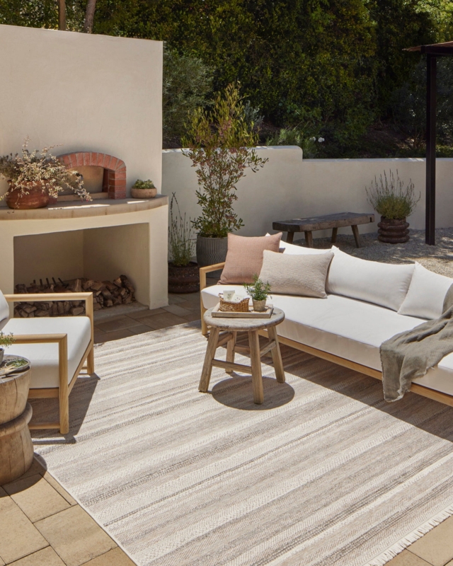 Area Rug Dove Gray Lattice Flatweave Modern Coastal Indoor Outdoor