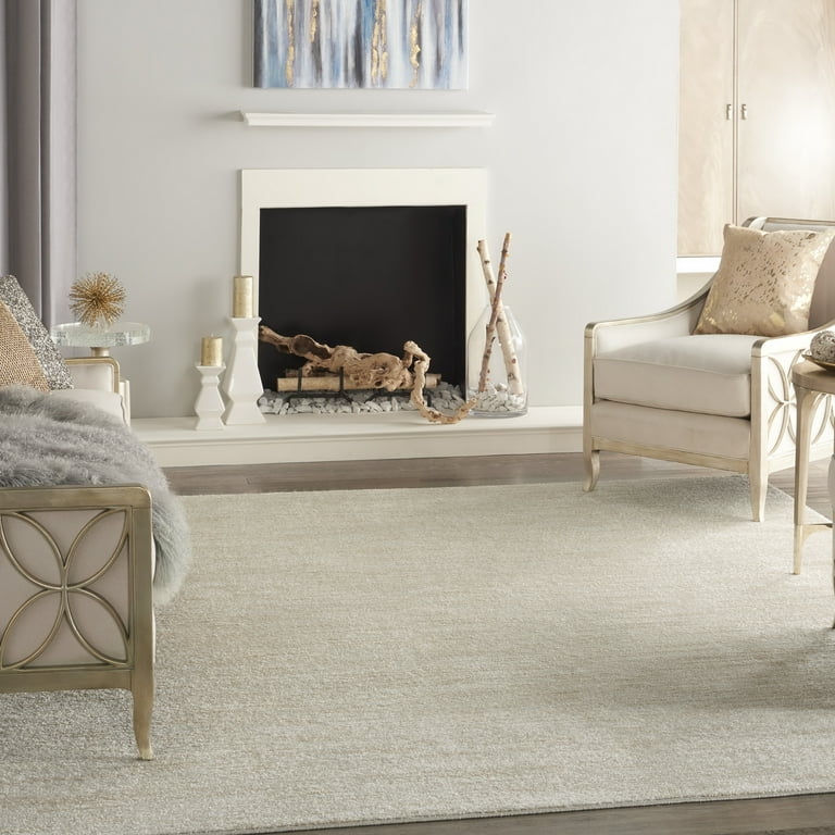 Area Rug Flatweave Basketweave Pattern Ribbed Surface Minimalist