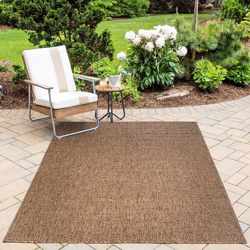 Area Rug Geometric Block Pattern Flatweave Modern