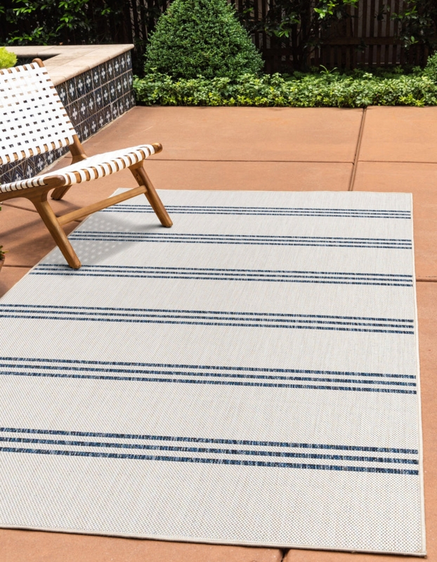 Area Rug Geometric Lattice Raised Texture Outdoor Safe Patio Decor