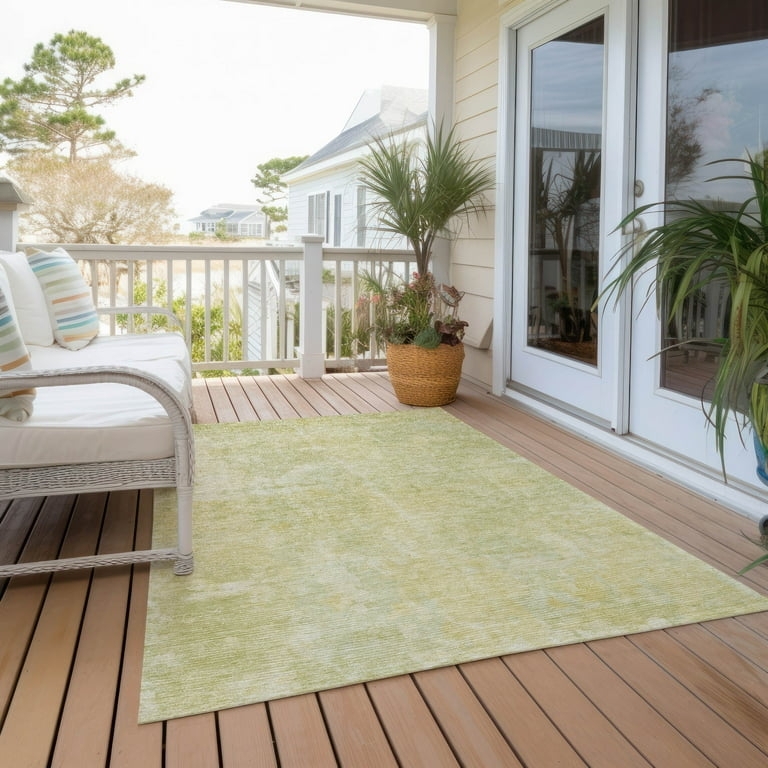 Area Rug: Gold Ombre, Distressed Abstract, Transitional Outdoor Patio Styling