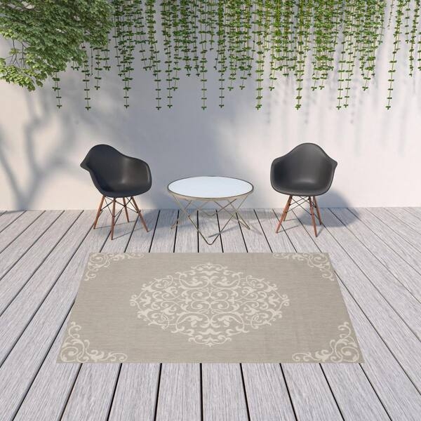 Area Rug Gray And Ivory Outdoor Rug Distressed Oriental Vintage