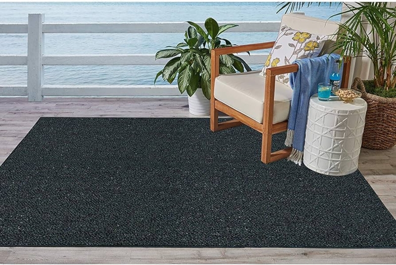 Area Rug Hexagonal Shape Vibrant Green Modern Accent Mat