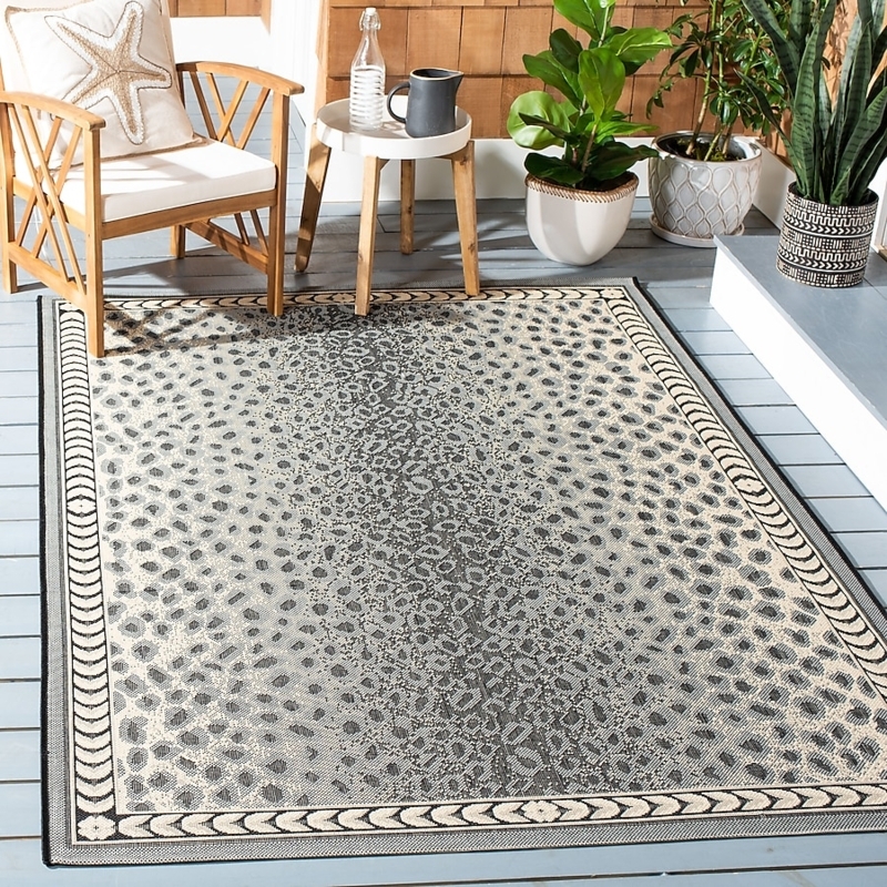 Area Rug High Contrast Zebra Print Indoor Outdoor Flatweave