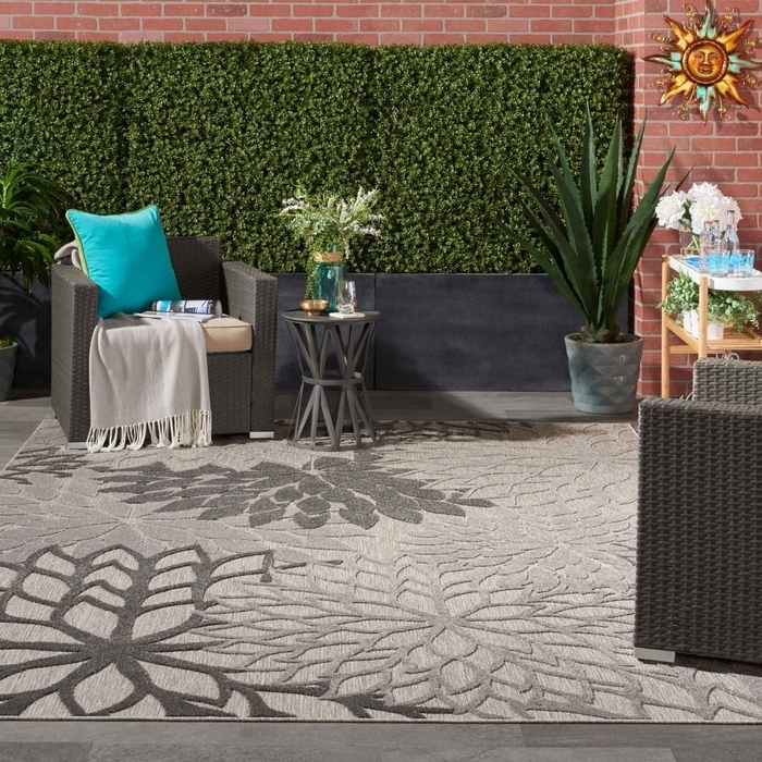 Area Rug: High Low Floral Texture, Dimensional High Low Outdoor Rug