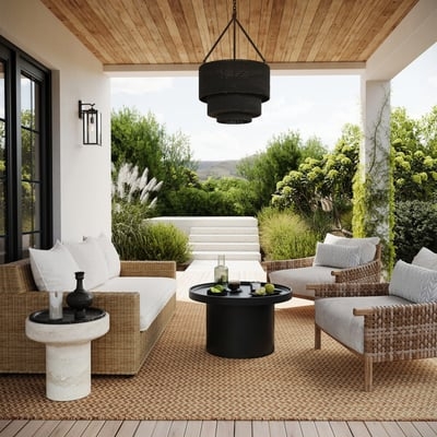 Area Rug: Light Brown Cross Hatch Pattern, Flatweave Transitional Porch
