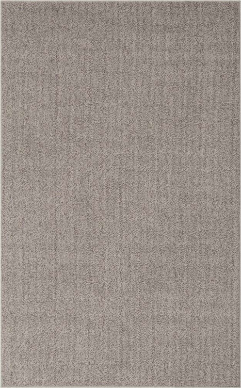 Area Rug Light Gray Low Profile Minimalist, Easy Clean Gray Patio Rug