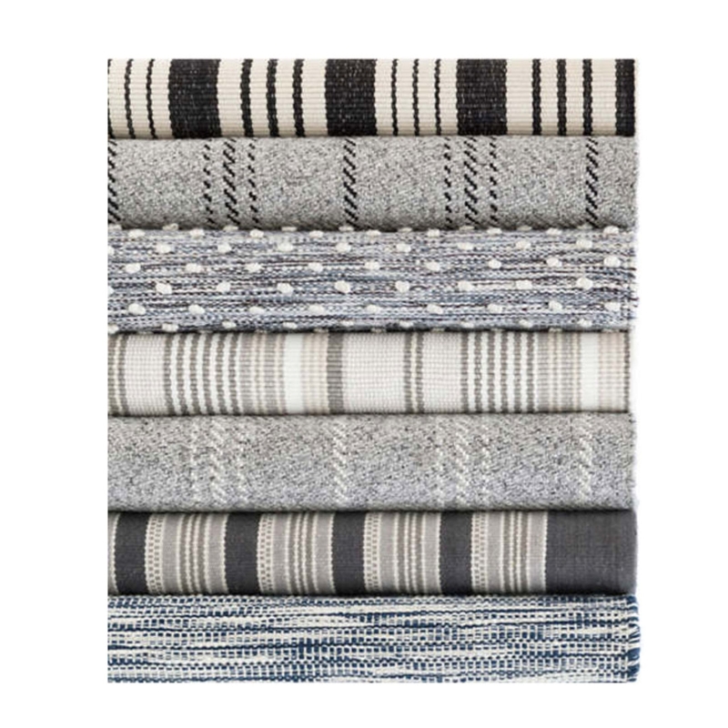 Area Rug Melange Weave Fringed Tassels Scandi Flatweave