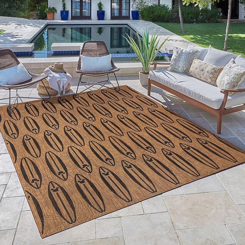 Area Rug Mickey Mouse Coastal Area Rug Surfboard Graphic Design