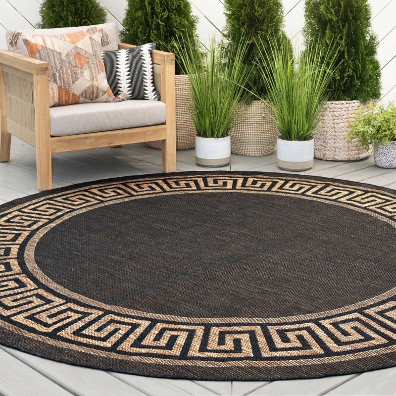 Area Rug, Modern Intersecting Line Pattern, Black Off-White.