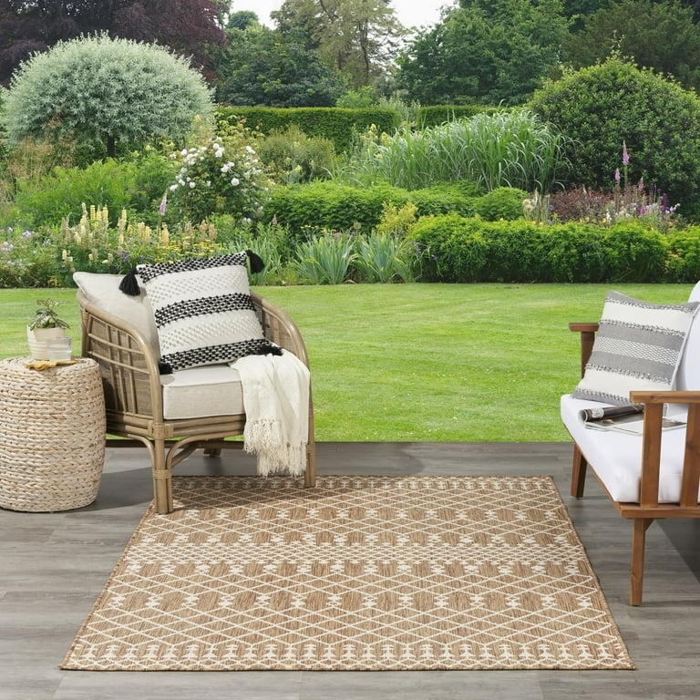Area Rug, Moroccan Pattern, Flatweave Construction, Bohemian Style