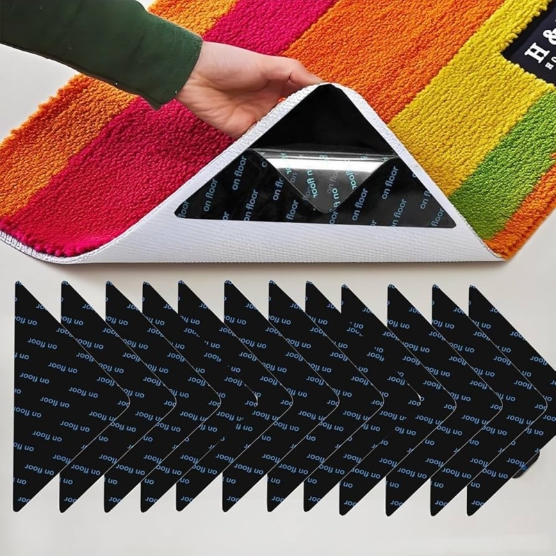 Area Rug: Navy Geometric Pattern, Mid-Century Modern Style