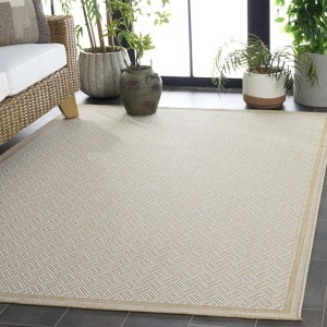 Area Rug Neutral Trellis Patio Rug Beige Ivory Geometric Woven