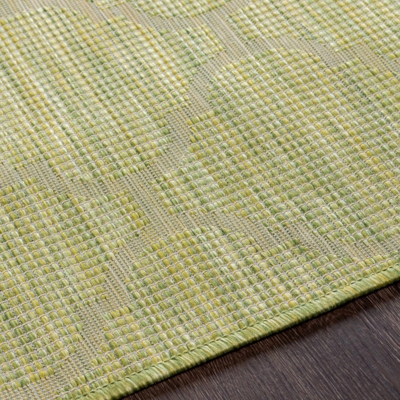 Area Rug Off White Trellis Pattern Raised Texture Patio Mat