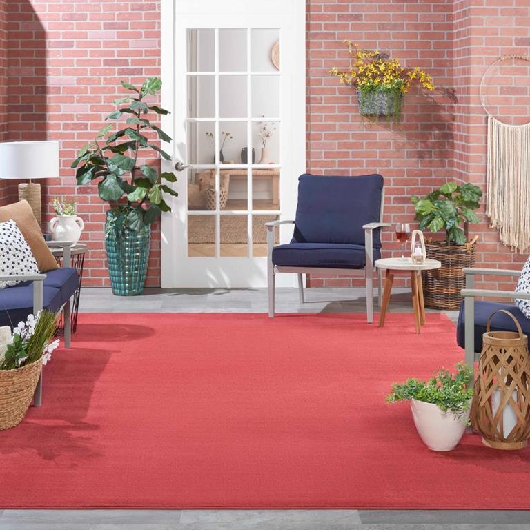 Area Rug Outdoor Flatweave Low Pile Contemporary Patio Decor