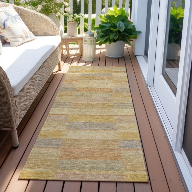 Area Rug Oversized Damask Print Wheat Palette Transitional