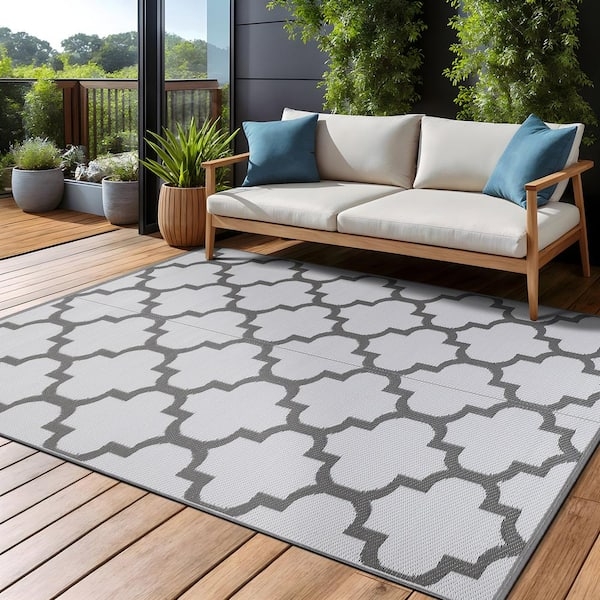 Area Rug Reversible Moroccan Trellis Geometric Living Room Decor