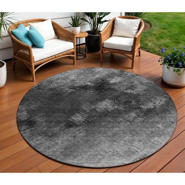 Area Rug: Round Marble Swirl Pattern, Modern Marble Swirl Rug