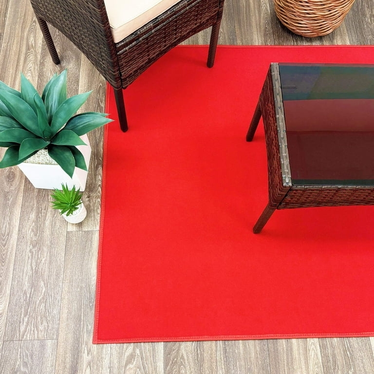 Area Rug Round Shape Finished Edges Low Pile Modern Floor Covering