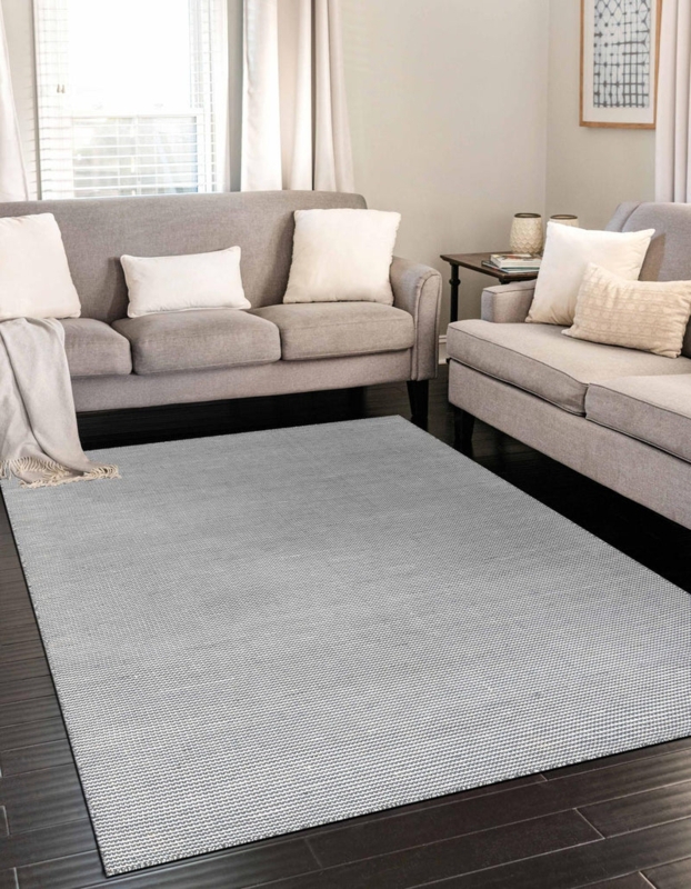 Area Rug: Round Silver Star Pattern, Round Outdoor Star Rug Deck Decor
