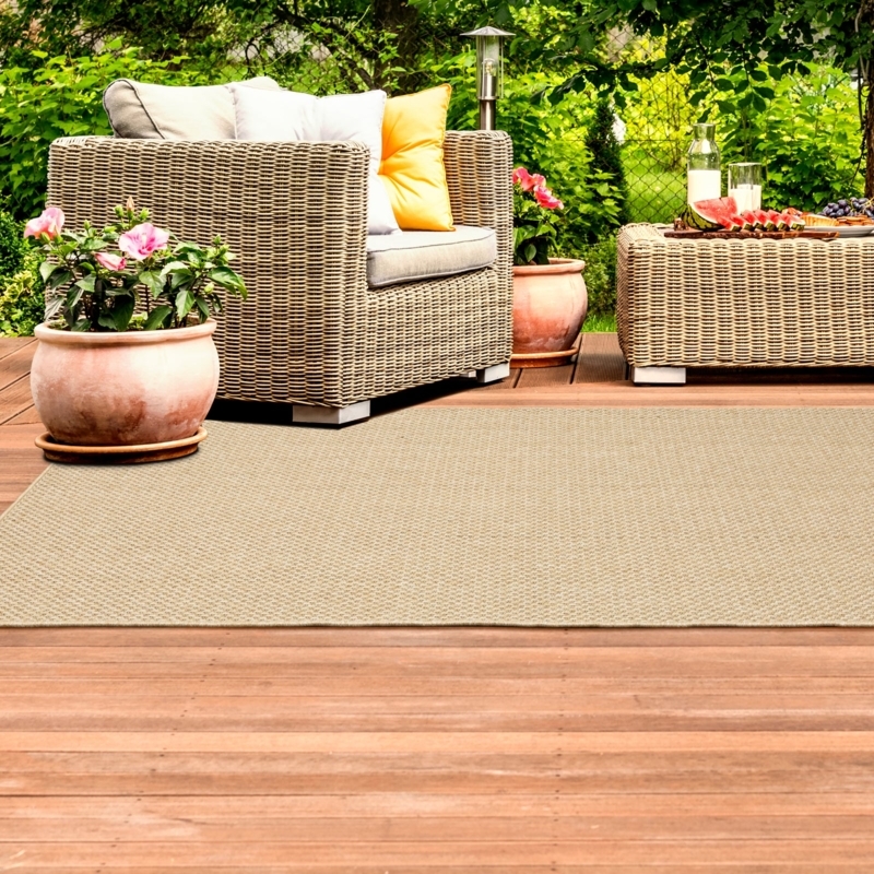 Area Rug Sand Linear Geometric Pattern Oversized Contemporary Living