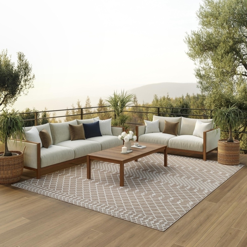 Area Rug Tribal Diamond Charcoal Boho Moroccan Flatweave Patio