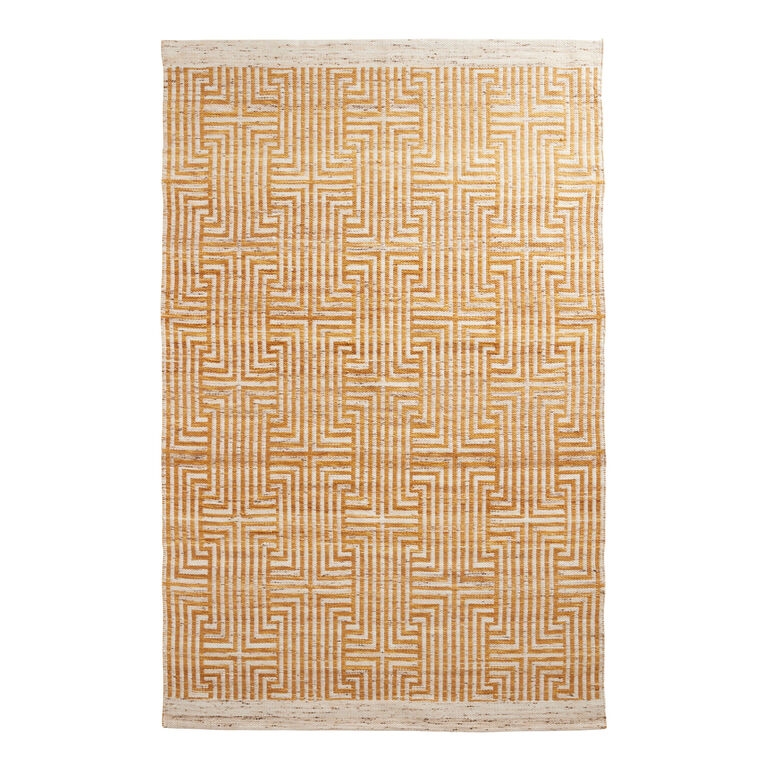 Area Rug with White Tassel Edges: Diamond Motif Flatweave Boho