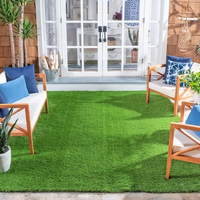 Artificial Grass Rug: Synthetic Turf, Realistic Thatch, Multi-Toned