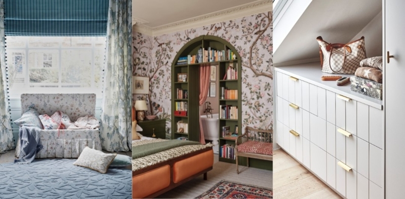 Attic Storage: Arched Bookshelf Doorway and Under Eave Built-Ins