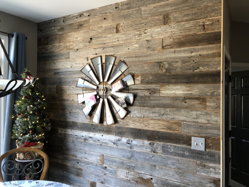 Authentic Reclaimed Barn Wood Wall Paneling with Weathered Planks